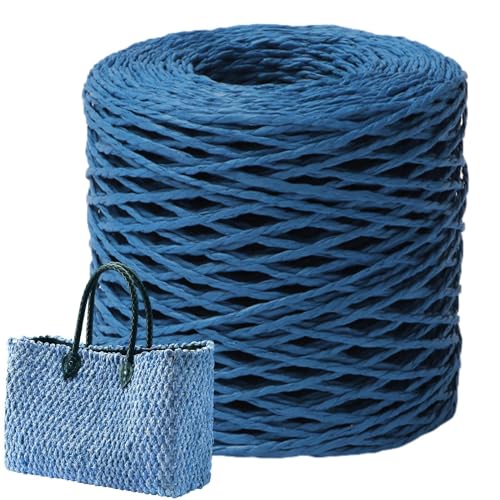 Raffia Garn Zum Häkeln, 150M Raffia Papierband Naturbast, Raffia Paper Schnur, Geschenkband Verpackung Papier Bindfäden Für, Strandtaschen, Hüte, di y Handwerk Weberei Dekoration von Dranng