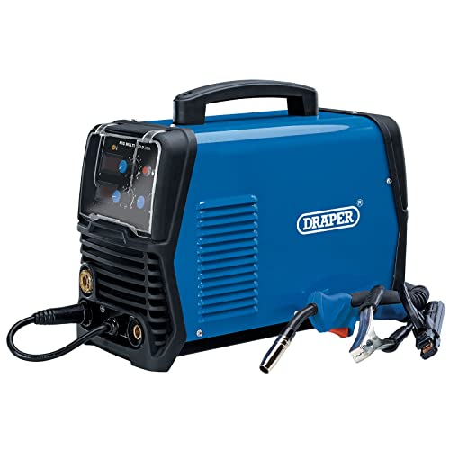 Draper 70046 Gas-/Gasloser MIG Inverter Multischweißgerät, 200 A, blau, Einheitsgröße von Draper