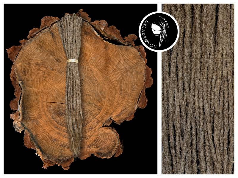 Dreadlock Extensions Braun 35-40cm Ø 4-6mm Single Ended Europ. Echthaar Zum Einflechten von Dreads4youShop