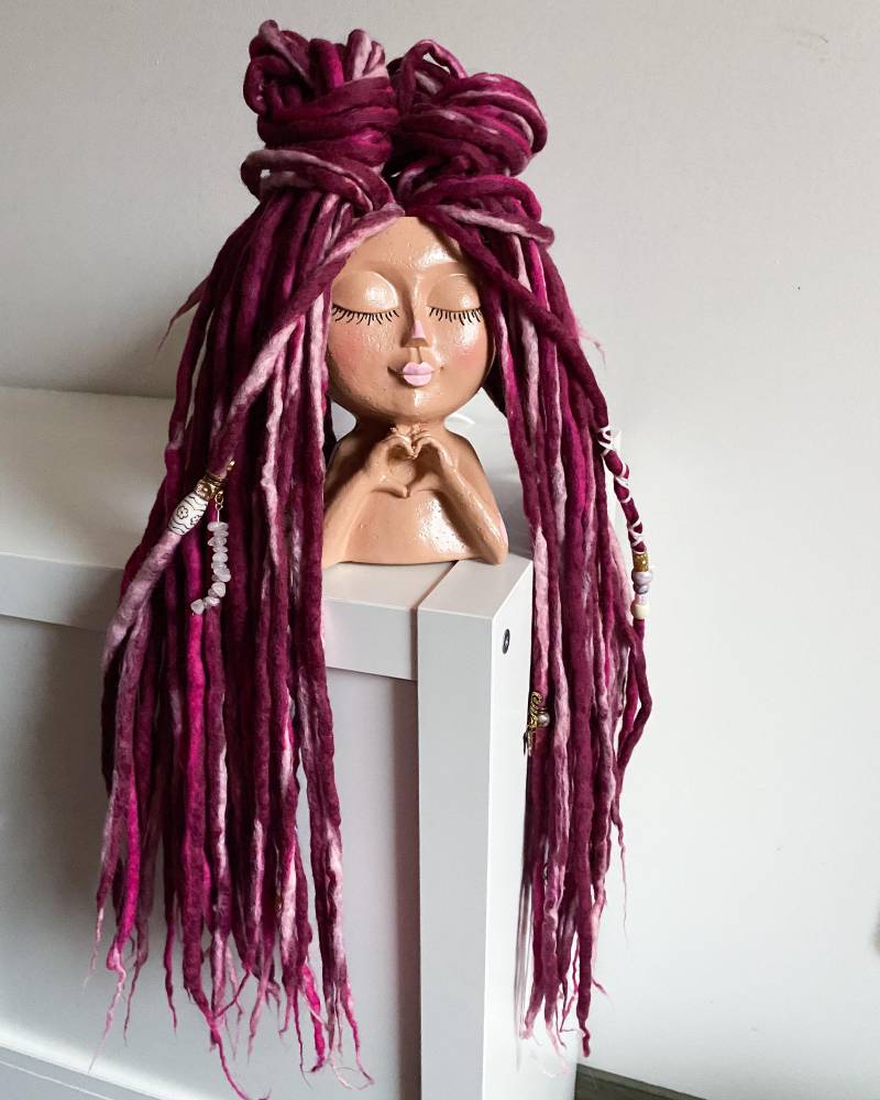 Personalisierte "Marmorierte Rose" Woll-Dreads Für Dreads von DreadsByBarrietta