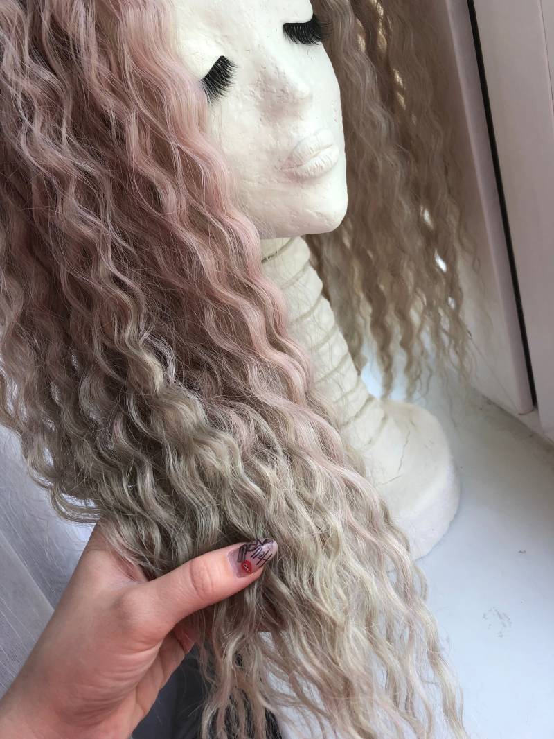 Hellrosa Blonde Ombre Dreads, Wave Curly De Dreads von DreadsByDAP