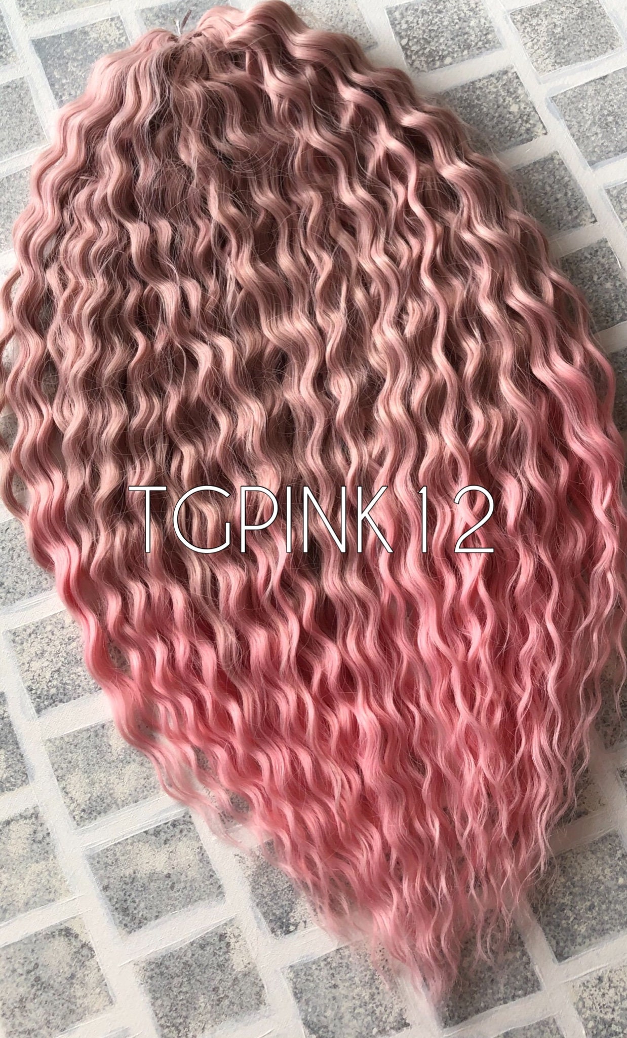 Rosen Kanekalon, Rosa Ombre Haar, Kunsthaar, Lockenhaar Ariel, Lux Premium Materialien, Haarverlängerungen, Jumbo Zopf von DreadsByDAP