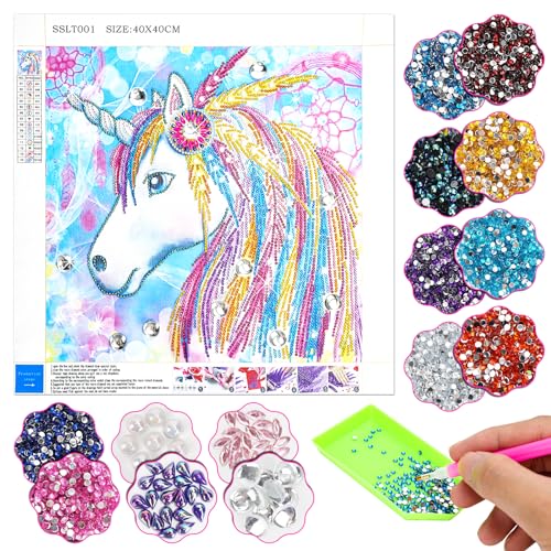 Diamant Painting Kinder Bastelset Mädchen 8-9-10-11-12 Jahre: Einhorn Geschenke Spielzeug Mädchen 9 10 11 12 Jahre, Diamant Painting Basteln Kinder Jungen Mädchen ab 8 10 12 Jahre Geburtstagsgeschenk von Dream Fun