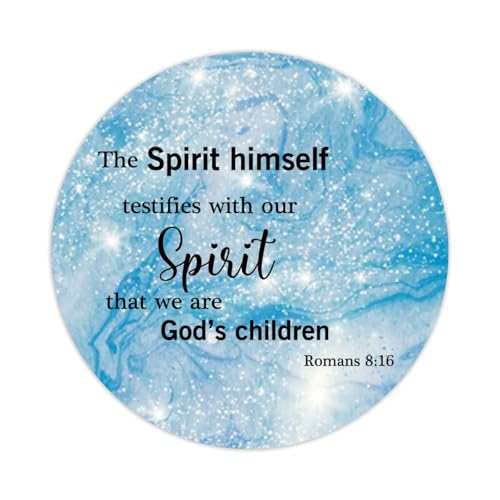 100 Stück kreisförmige Aufkleber, "The Spirit Himself Testifies with Our Spirit That We are God's Children Romans", 8: 16 Etiketten, Zitate für Laptop, Umschlag, Siegel, Wasserflaschen, Leckerbissen, von DreamAutumn