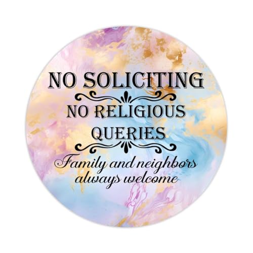 100 runde Zitate "No Soliciting No Soliciting No Religious Queries", Freunde, Familie und Nachbarn, immer Willkommensaufkleber, Aufkleber für Karten, Umschläge, Siegel, Boxen, Urlaub, Weihnachten, von DreamAutumn