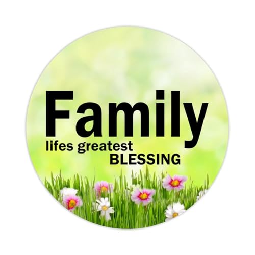 Runde Etiketten mit Aufschrift "Family Lifes Greatest Blessing", 5,1 cm, positiver Schriftzug, Spruch, Aufkleber für Laptop, Computer, Tassen, Umschläge, Wasserflasche, Rucksack, 100 Stück von DreamAutumn