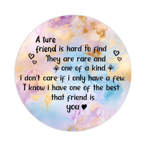 Runde Etikettenaufkleber, 5,1 cm, 100 Stück, "A Ture Friend is Hard to Find They are Rare and One of A Kind.i Don't Care If I Only Have A Few.I Kn Label Decals for Boxes Laptop Envelope Seal Jar Water von DreamAutumn