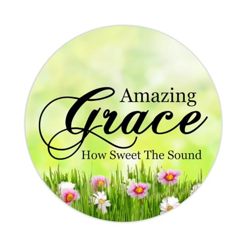 Runde Etikettenaufkleber mit Aufschrift "Amazing Grace How Sweet The Sound", 3,8 cm, positive Beschriftung, Spruch, Aufkleber für Laptop, Computer, Tassen, Umschläge, Wasserflasche, Rucksack, 100 von DreamAutumn