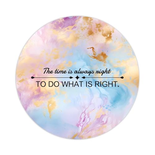 Runde Etikettenaufkleber mit Bibelvers und Spruch "The Time is Always Right to Do What is Right", runde Aufkleber für Wasserflasche, Gepäck, Laptop, Computer, Umschläge, Dichtungen, Kartons, 3,8 cm, von DreamAutumn