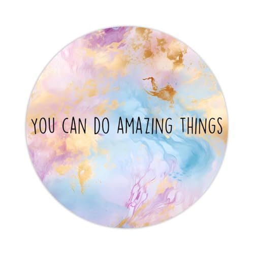 You Can Do Amazing Things Runde Etiketten-Aufkleber, Bibelvers-Zitate, Spruch, Kreis-Aufkleber für Wasserflasche, Gepäck, Laptop, Computer, Umschläge, Kartons, 3,8 cm, 100 Stück von DreamAutumn