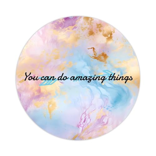 You Can Do Amazing Things Runde Etiketten-Aufkleber, Bibelvers-Zitate, Spruch, Kreis-Aufkleber für Wasserflasche, Gepäck, Laptop, Computer, Umschläge, Kartons, 5,1 cm, 100 Stück von DreamAutumn