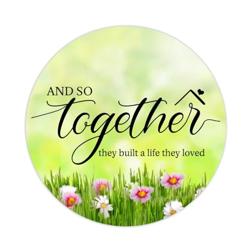 and So Together They Built A Life They Loved Round Label Sticker 3.8 cm Positive Lettering Saying Circle Decals for Laptop Computer Cup Envelopes Seals Water Bottle Backpack 100pcs von DreamAutumn