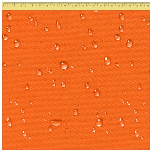 DreamRoots Segeltuch Wasserdicht - Polsterstoff Meterware 160 cm breit - Wasserabweisender Stoff 220 g/m2 600D - Markisenstoff Wasserdicht Meterware Orange 5M von DreamRoots