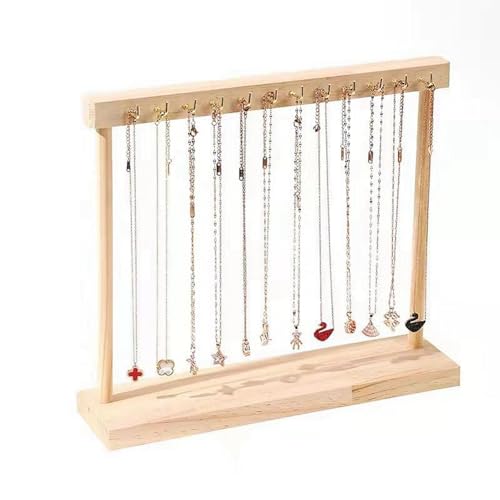 Dreamhousey Schmuckständer Verkauf Halskette Display Ständer, Schmuck Anhänger Halskette Lagerung Rack, Schmuck Display Display Requisite, Armband Halskette Display Rack (Holz Farbe) von Dreamhousey