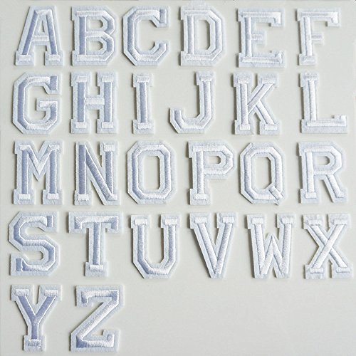 26 weiß Alphabet Buchstaben Nähen Eisen auf Patch Badge bestickt Feministische Patches für Jacken Taschen Hat Jeans-Applikation 26 weiß Alphabet Buchstaben Nähen Eisen auf Patch Badge bestickt Feministische Patches für Jacken Taschen Hat Jeans-Applikation von Dreamshome
