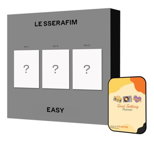 LE SSERAFIM Album - EASY (3 ver.) Full Album Set+Pre Order Benefits+BolsVos Exclusive K-POP Giveaways Package von Dreamus