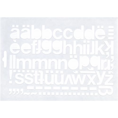 Aufkleber Kleinbuchstaben weiß, Folie, 25 mm, 52 Stück von Dreifke
