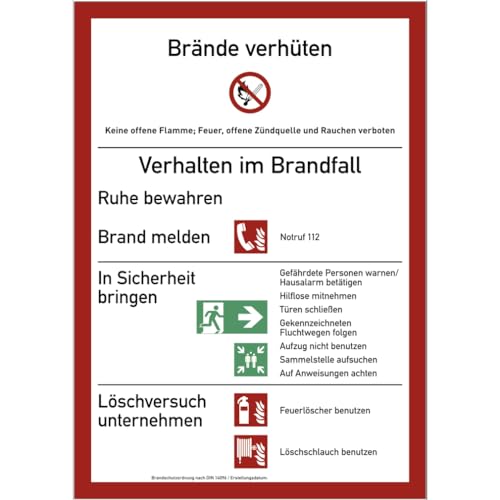 Dreifke® Aufkleber Brandschutzordnung (ohne Handfeuermelder), Teil A (2014), Folie, 210x297 mm von Dreifke