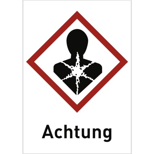 Dreifke® Aufkleber Ernste Gesundheitsgefahr (GHS 08) Achtung, Folie, 148x210 mm von Dreifke