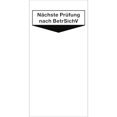 Dreifke® Aufkleber Grundplakette Nächste Prüfung nach BetrSichV, Folie, 40x80 mm, 10 Stück von Dreifke