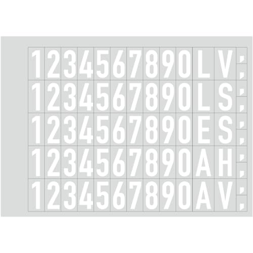 Dreifke® Aufkleber - Selbstklebende Folienziffern und -buchstaben, weiß, 25 mm SH, 70 Stück von Dreifke