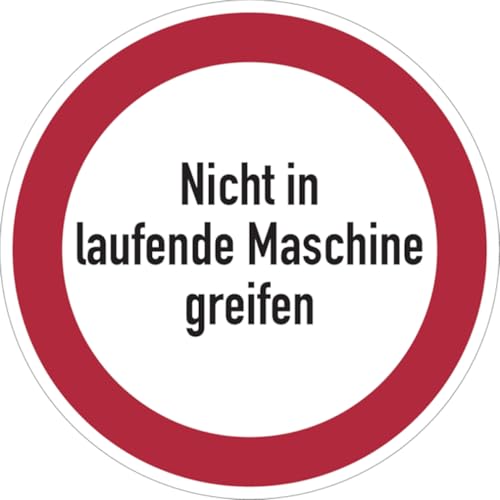 Dreifke® Aufkleber Verbotsschild, Nicht in laufende Maschine greifen - praxisbewährt | 100mm, 1 Stk von Dreifke