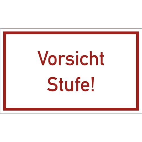 Dreifke® Aufkleber Vorsicht Stufe!, Folie, 250x150 mm von Dreifke