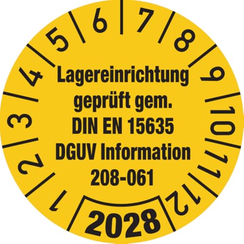 Dreifke® Jahresprüfplakette, Lagereinrichtung DGUV Information 2-30 mm Folie selbstklebend | 10 Stk von Dreifke