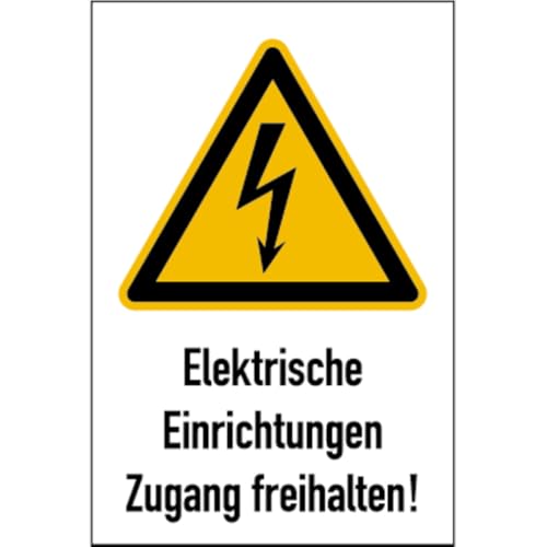 Dreifke® Kombi-Warnschild, Elektrische Einrichtungen, W012-200x300 mm Folie selbstklebend | 1 Stk von Dreifke