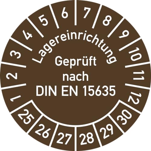 Dreifke® Prüfplakette Lagereinrichtung Geprüft... 2025-2030, Folie, Ø 30 mm, 10 Stück von Dreifke