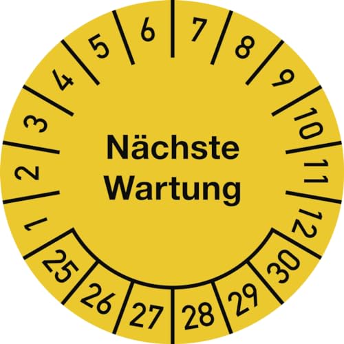 Dreifke® Prüfplakette Nächste Wartung 2025-2030, Dokumentenfolie, Ø 25 mm, 10 Stück von Dreifke