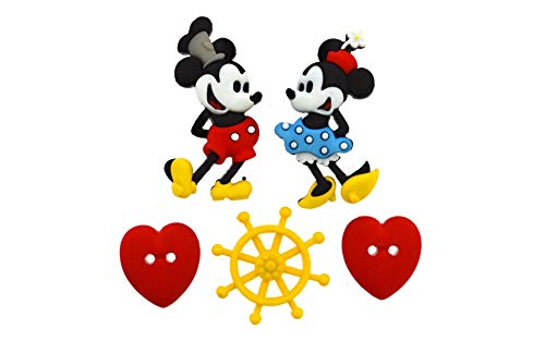 Disney Dress It Up Buttons Dampfboot Willie Mickey & Minnie Mouse von Dress It Up