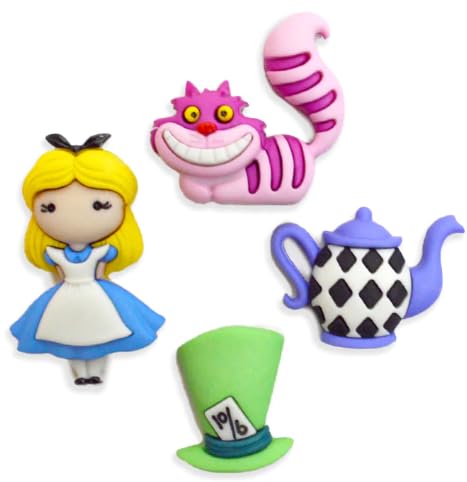 Dress It Up Buttons and Embellishments Disneys Alice im Wunderland, 4 Stück von Dress It Up