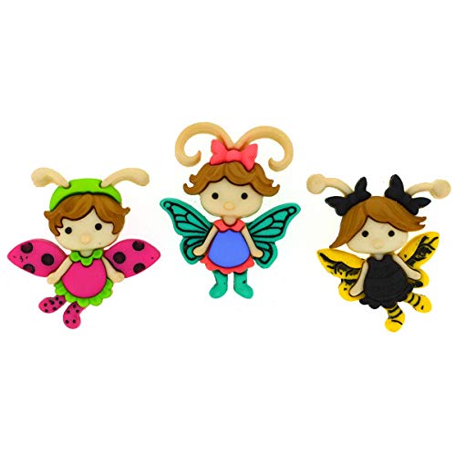 Kleid IT UP Flutter Bugs Taster, Kunststoff, Mehrfarbig, 29 x 23–33 x 25 mm, 3-teilig von Dress It Up