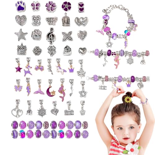 Dreuhuing Armbandherstellungs-Set, Armband-Schnurhersteller-Set, handgefertigtes Schmuckherstellungszubehör, Charm-Armband-Halsketten-Set, vielseitiges Kinder-Bastelset für Mädchen und Frauen von Dreuhuing