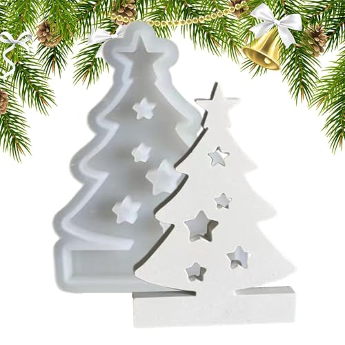 Silikonformen Gießformen Kerzenhalter, Silikon Weihnachtsbaum Kerzenform, Silikonform Weihnachten, Weihnachtsbaum Teelichthalter Kerzenformen, 3D Weihnachtsbaum Epoxidharz Handwerk Gießform von Dreuhuing