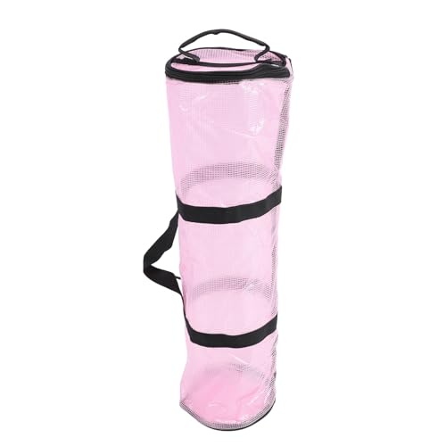 Drfeify Geschenkpapier-Aufbewahrungstasche, Weihnachtspapier-Organizer, Transparente, Faltbare Aufbewahrungstasche für die Aufbewahrung Mehrerer Rollen (transparentes Rosa) von Drfeify