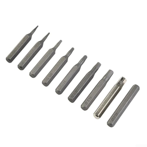 Drhomeam Magnetisches Schraubendreher-Bit-Set (5/32 Zoll), 4 mm Sechskantschaft, Schraubendreher-Bit, Stahlmaterial, Elektrowerkzeug-Zubehör, 28 mm Länge, Silber (H3) von Drhomeam