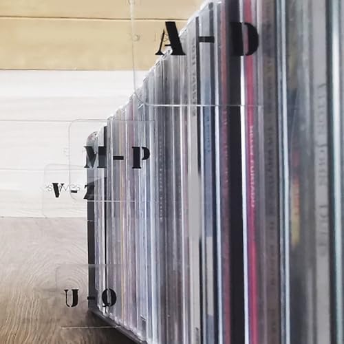 Vinyl-Organizer, CD-Plattenspieler, Trennkarte, klare und sichtbare Klassifizierung von Schallplatten (horizontale CD-Karten) von Drhomeam