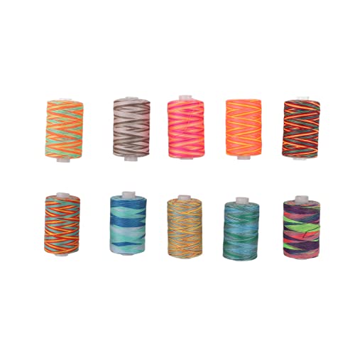 Drikou 10pcs hilo de la máquina de bordado, usa poliéster variados diversos colores de poliéster hilo 402 hilo de coser para acolchado diario doméstico von DriKou