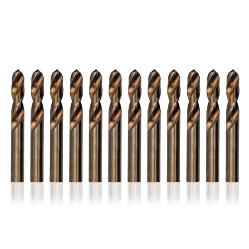 Drill America Cobalt Heavy Duty Split Point Stub Bohrer (12 Stück), D/Astco Serie von Drill America