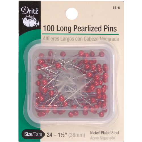 Dritz 139 Perlkopfnadeln, 5,1 cm, 20 Stück 100 Mal 1-1/2-Inch rot von Dritz