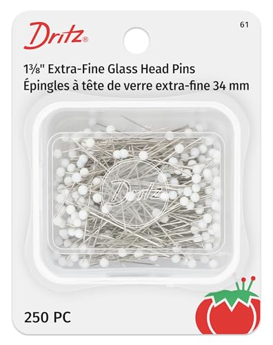 Dritz 61 Glaskopfstifte, extra fein, 3,5 cm, 250 Stück von Dritz