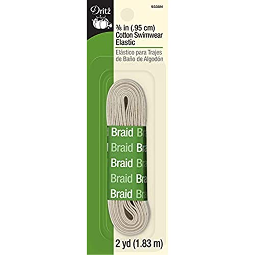 Dritz 3/8" Cotton Swimwear Elastic, Natural Geflochtenes, elastisches, Baumwolle, Natur, Each, 6 Dritz 3/8" Cotton Swimwear Elastic, Natural Geflochtenes, elastisches, Baumwolle, Natur, Each, 6 von Dritz