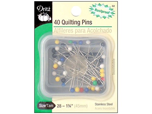 Dritz 32 Quilting Pins, Yellow, 1-3/4-Inch (40-Count) von Dritz