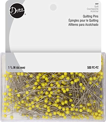 Dritz 4,5 cm Quiltnadeln, Legierter Stahl, gelb, 500 Count (Pack of 1) von Dritz