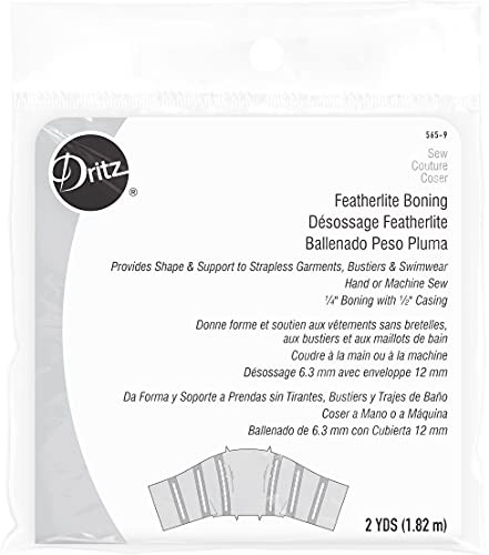 Dritz 565-9 Boning, Featherlite, weiß, 2 Yards von Dritz