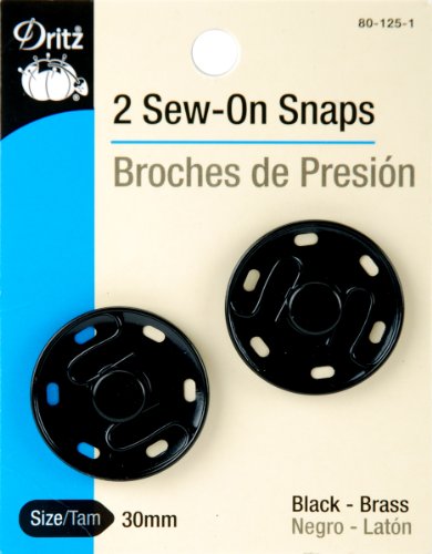 Dritz 80-125-1 Druckknöpfe zum Aufnähen, schwarz, 30mm, 2 Dritz 80-125-1 Druckknöpfe zum Aufnähen, schwarz, 30mm, 2 von Dritz