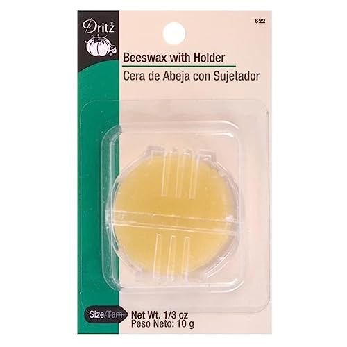 Dritz 80083 Beeswax and Holder Gewindehalter, Bienenwachs, natur, 1 Pack von Dritz