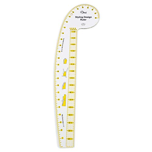 Dritz 852 Ruler, Clear Styling-Design-Lineal, farblos von Dritz